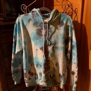 Gildan Women’s/Men’s Blue and purple Tie-Dye Hoodie